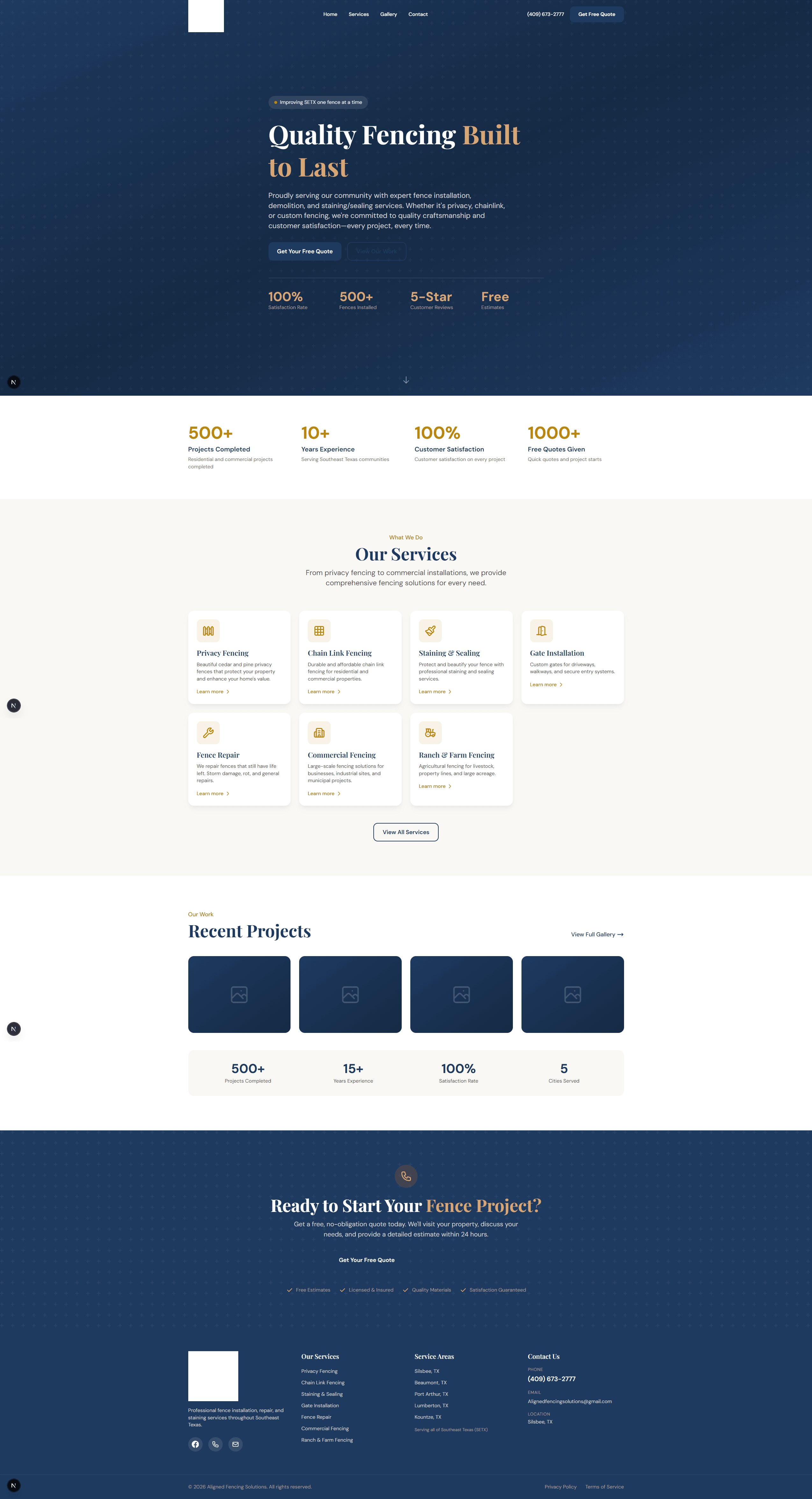 Aligned Fencing Solutions screenshot 1