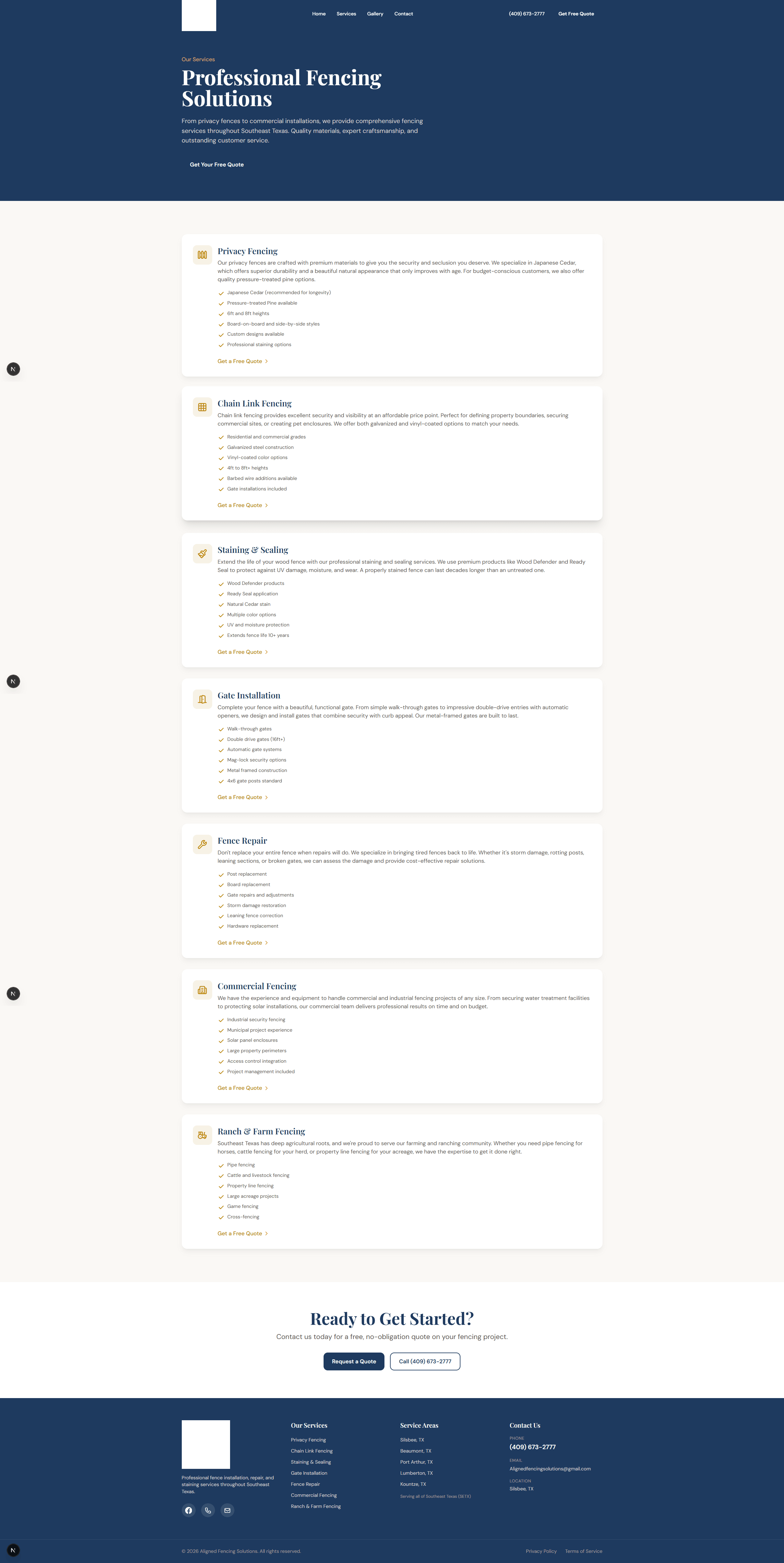 Aligned Fencing Solutions screenshot 2