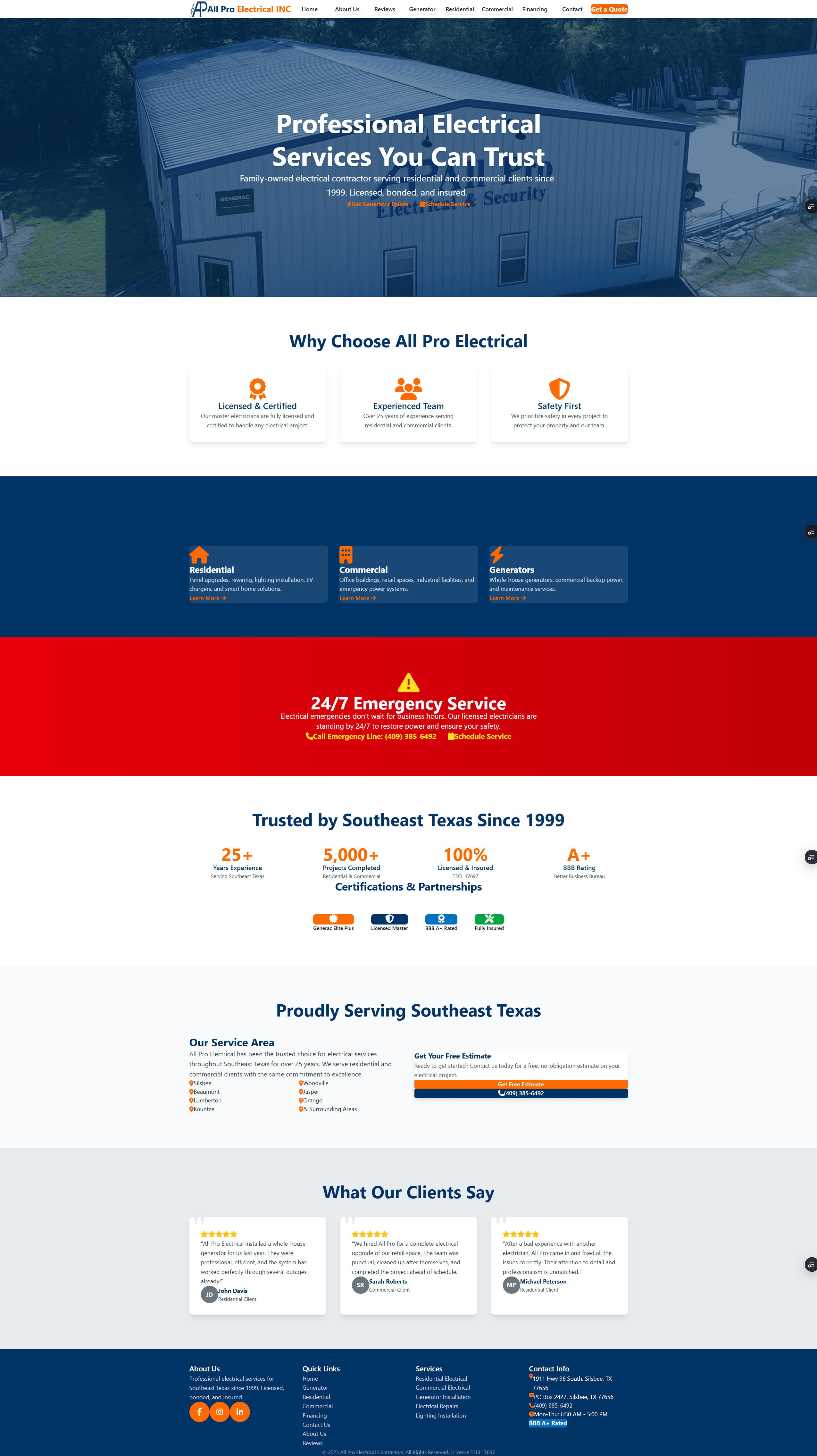 All Pro Electrical Contractors screenshot 1