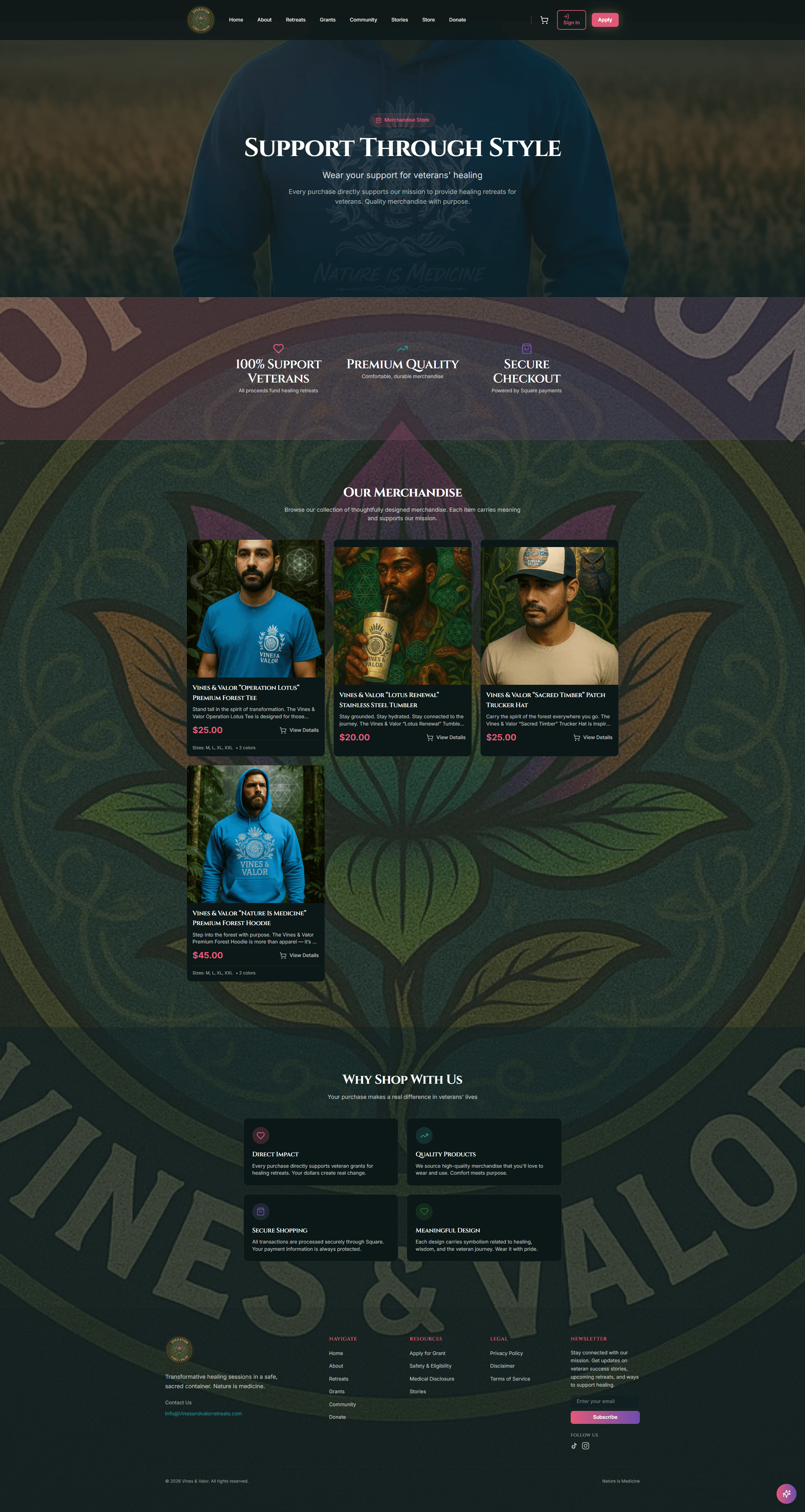 Vines & Valor Retreats screenshot 2